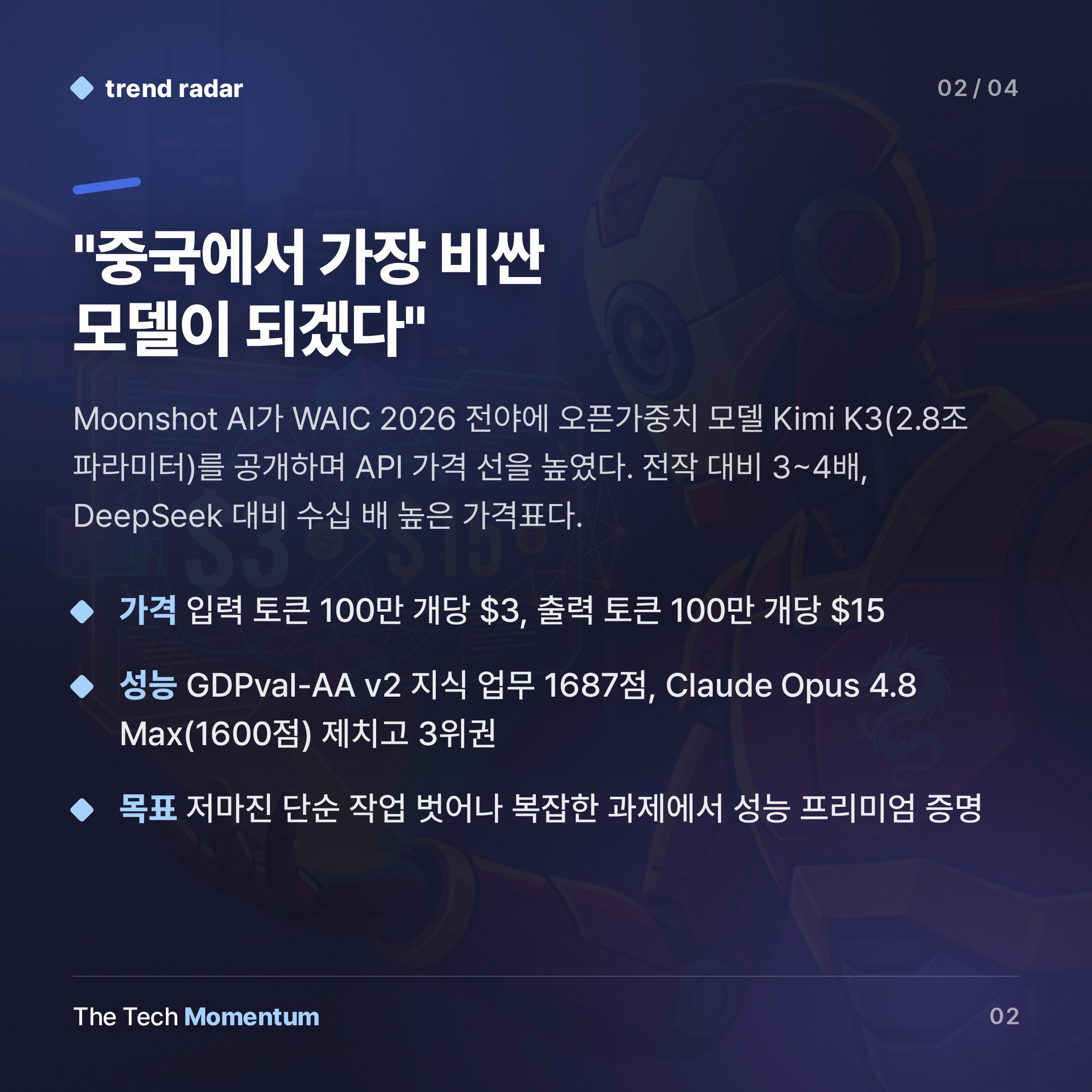 Kimi K3, 중국 AI의 '저가 공세' 서사를 끝내다 (summary)