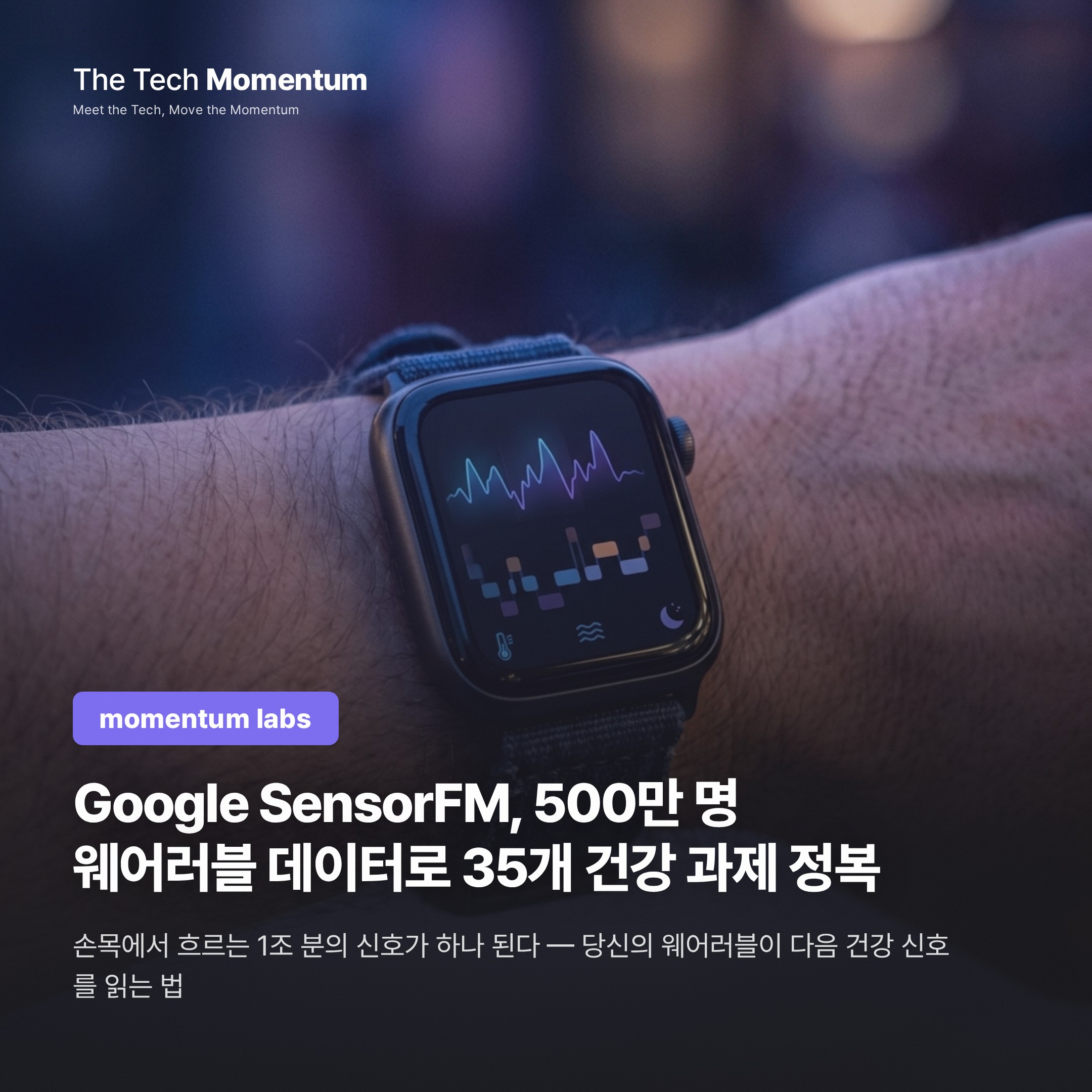 Google SensorFM, 500만 명 웨어러블 데이터로 35개 건강 과제 정복