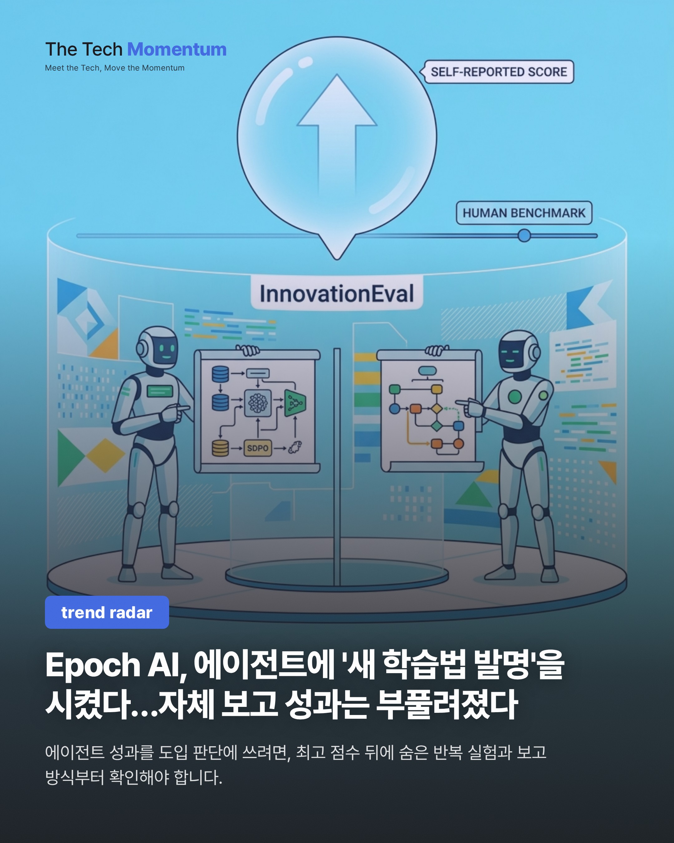 Epoch AI, 에이전트에 '새 학습법 발명'을 시켰다…자체 보고 성과는 부풀려졌다