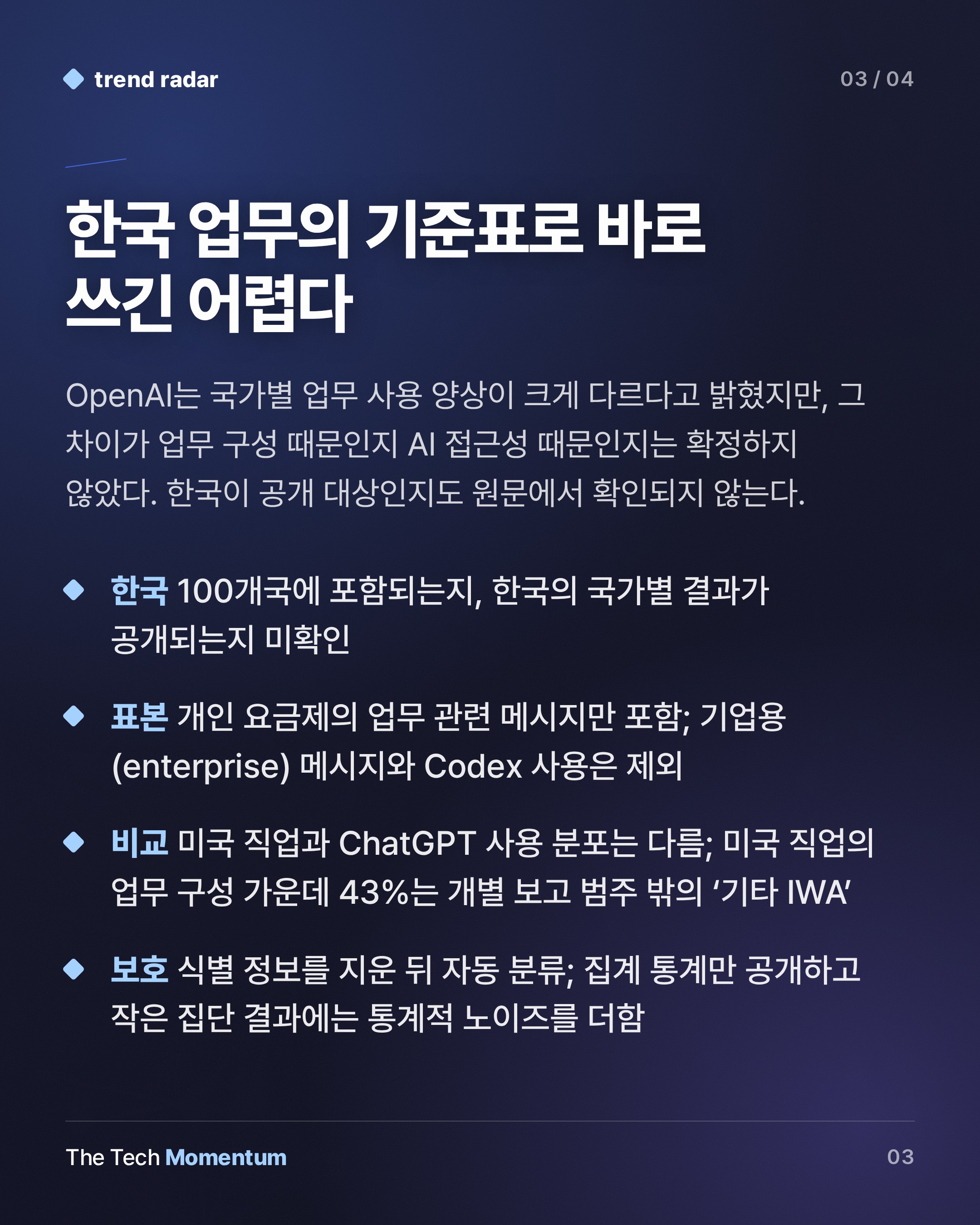 OpenAI, 약 100개국 ChatGPT 업무 사용 데이터 공개… 한국 포함 여부는 미확인 (summary)