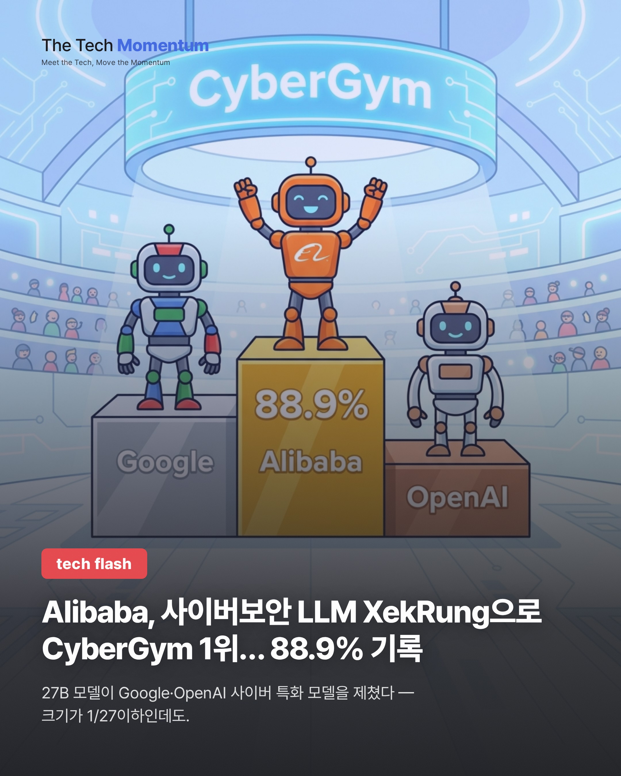 Alibaba, 사이버보안 LLM XekRung으로 CyberGym 1위… 88.9% 기록
