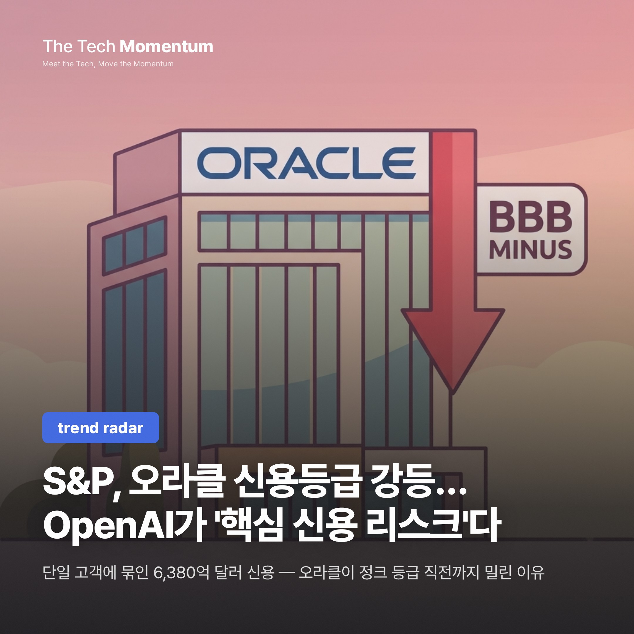 S&P, 오라클 신용등급 강등… OpenAI가 '핵심 신용 리스크'다