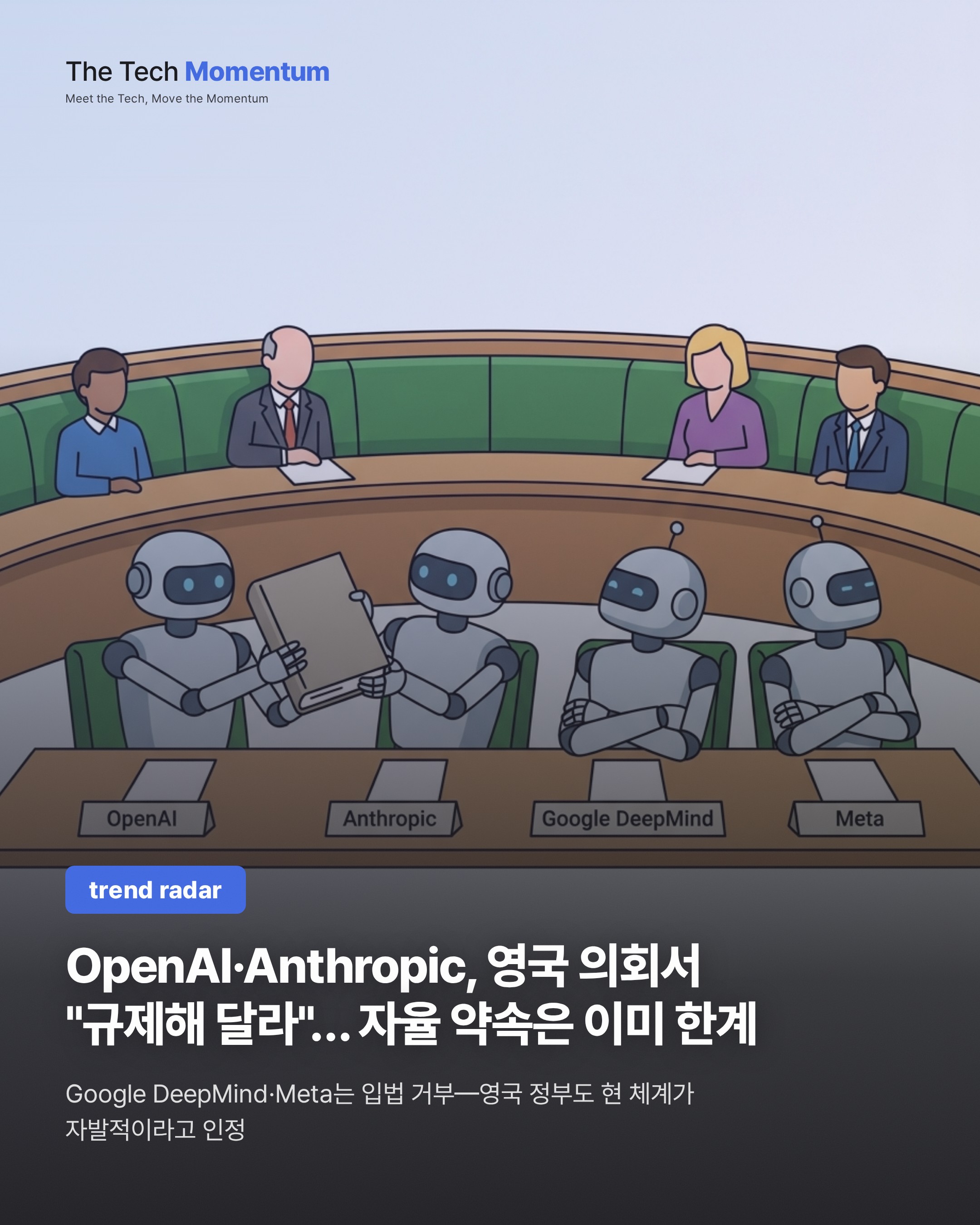 OpenAI·Anthropic, 영국 의회서 "규제해 달라"… 자율 약속은 이미 한계