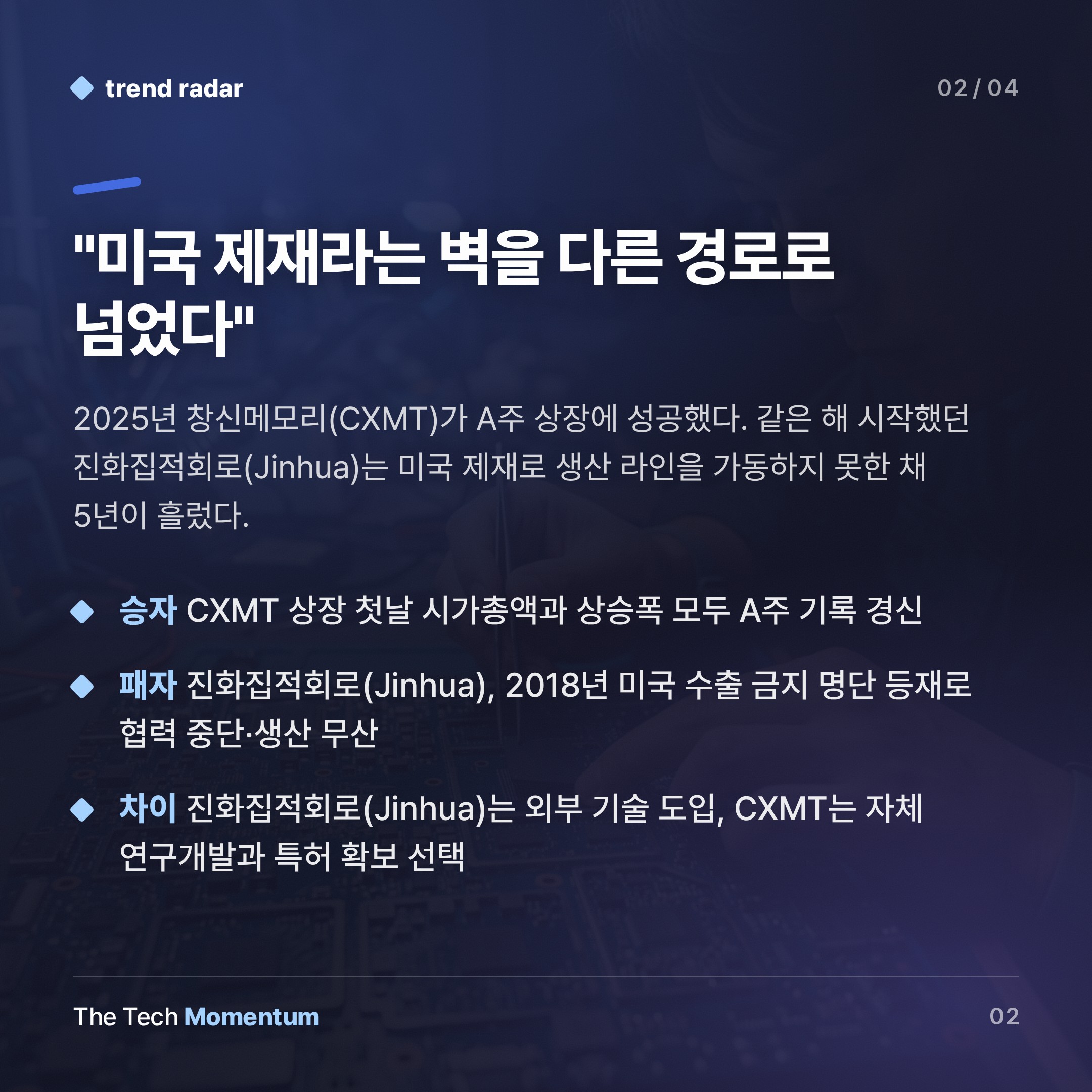 CXMT 상장 성공, 중국 메모리 10년…삼성·SK하이닉스가 맞닥뜨린 경쟁자의 실체 (summary)